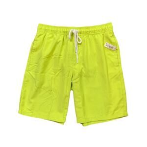 Amazon Essentials Shorts Mens M Acid Lime Green Mesh Lined Beach Volley